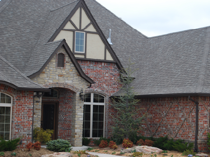 Heritage brick grey mortar, view 2