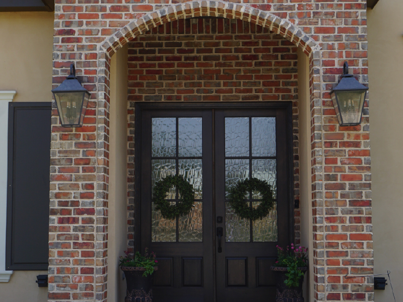Heritage brick white mortar, view 2