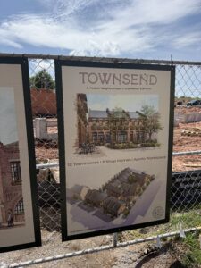 Rendering of The Townsend pocket neighborhood development in downtown Edmond, Oklahoma