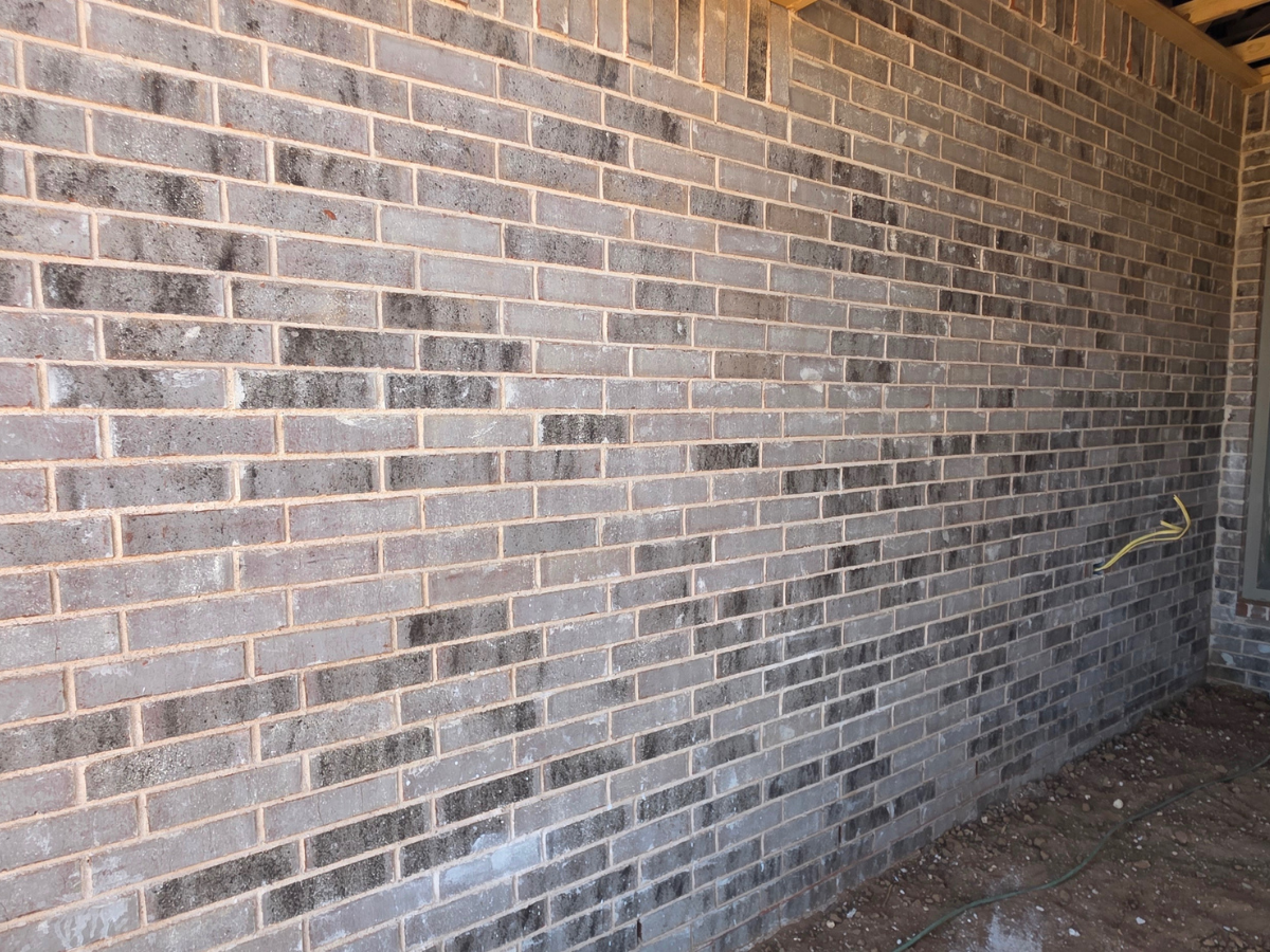 Brickwork on a Betenbough Homes project in Lubbock featuring Triangle Brick Anvil Grey