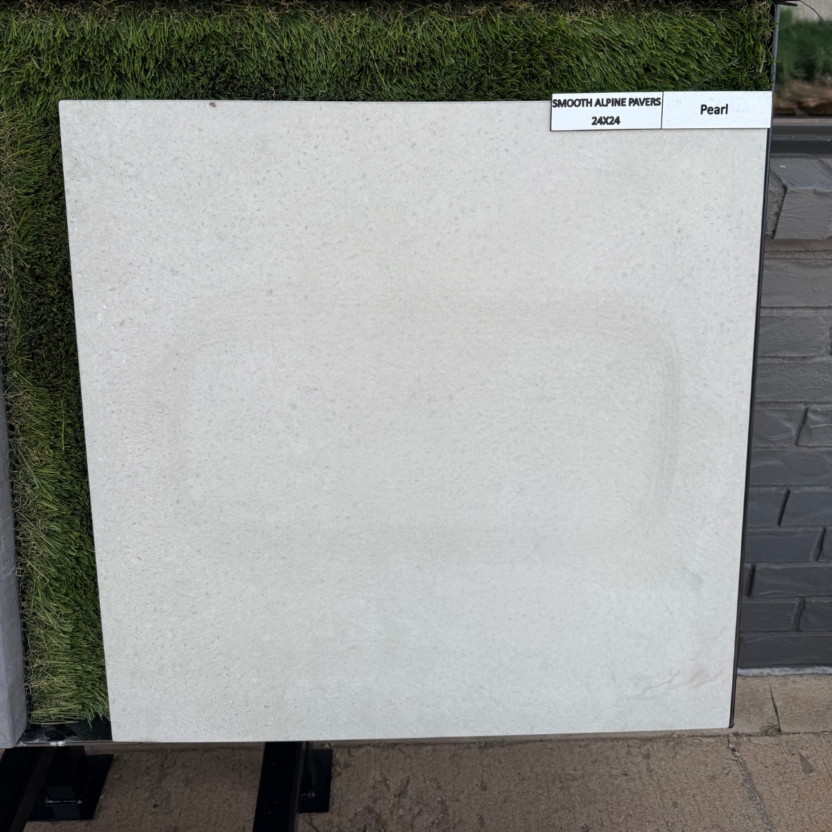 Castohn Smooth Alpine wet-cast architectural paver sample in Pearl finish.