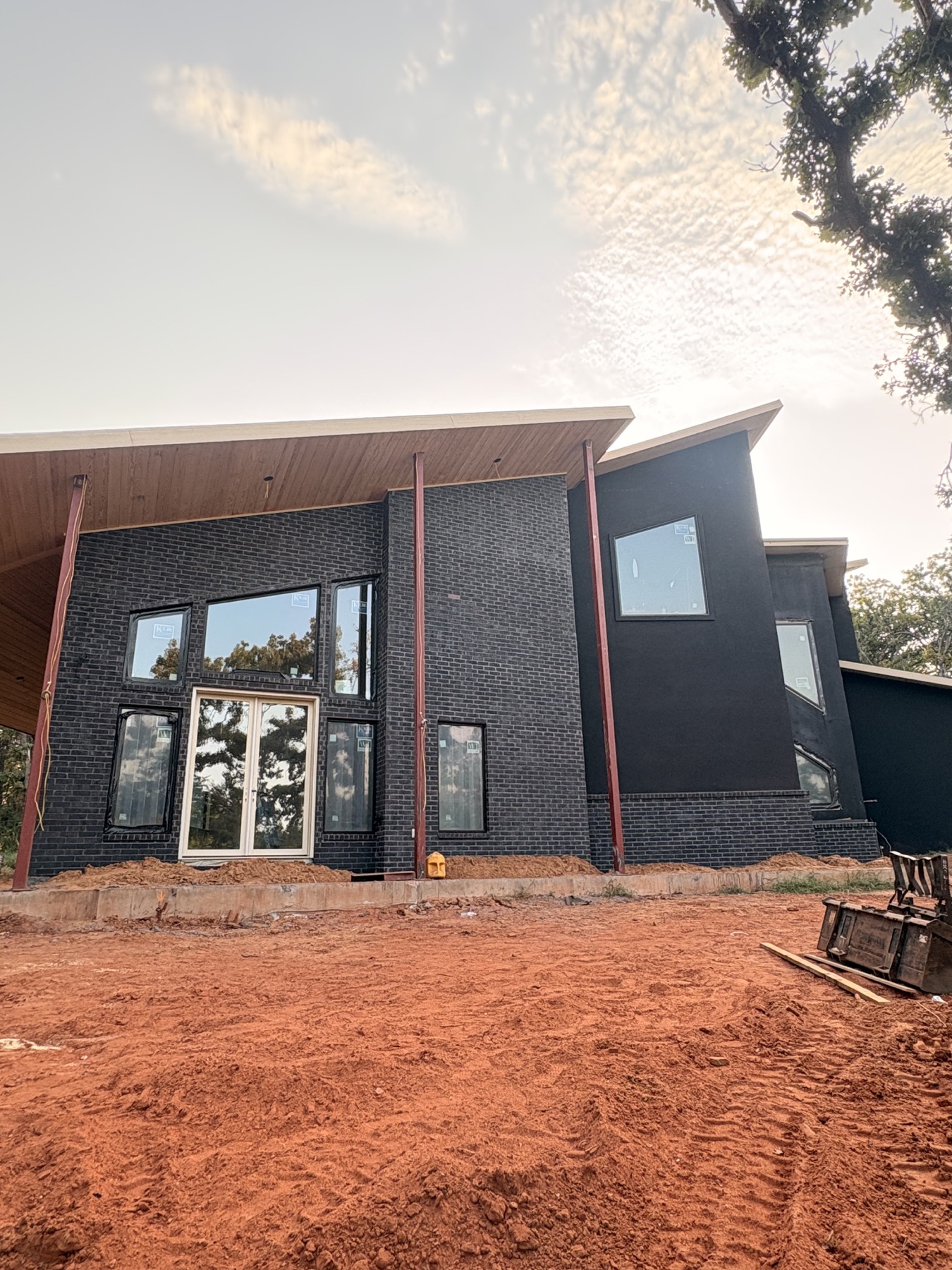 Gibbs Construction project in Stillwater featuring Glen-Gery Williamsburg Black brick and Ultra Dark mortar.
